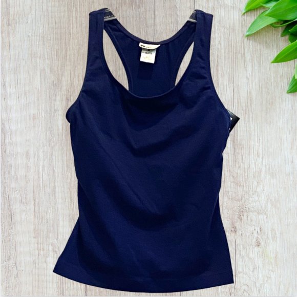 JACQUES MORET -- Activewear: Racer-Back Gym Tank Top, Navy, NWT  *WO - Picture 1 of 9